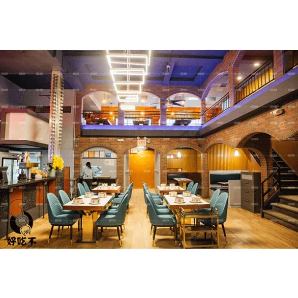 Custom Design Health&Interesting Individual Mini Shabu Hot Pot Restaurant Dining Table With Metal Base