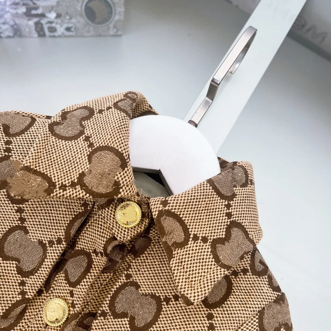 RUNTEN 2024 Designer Clothes Famous Brands Long-sleeved dress Elegant girls Print Casual dress Luxury Clothes Forgirls Top