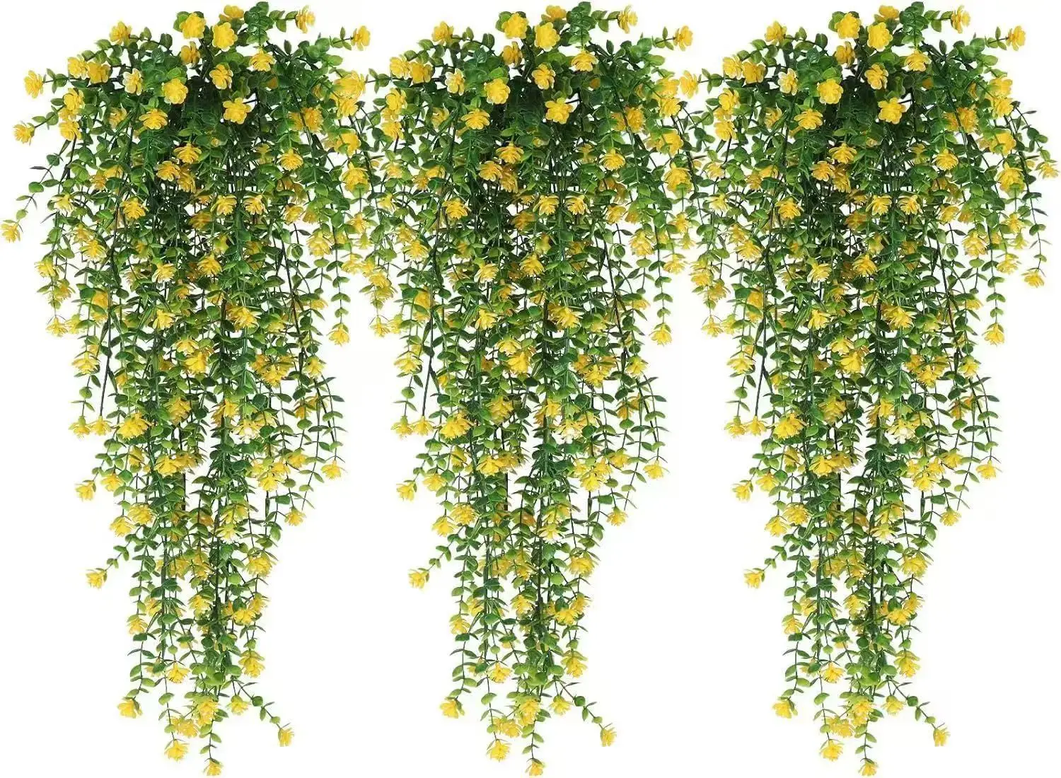 Artificial plant indoor eucalyptus camellia rattan wall hanging faux vine wedding garden home decoration