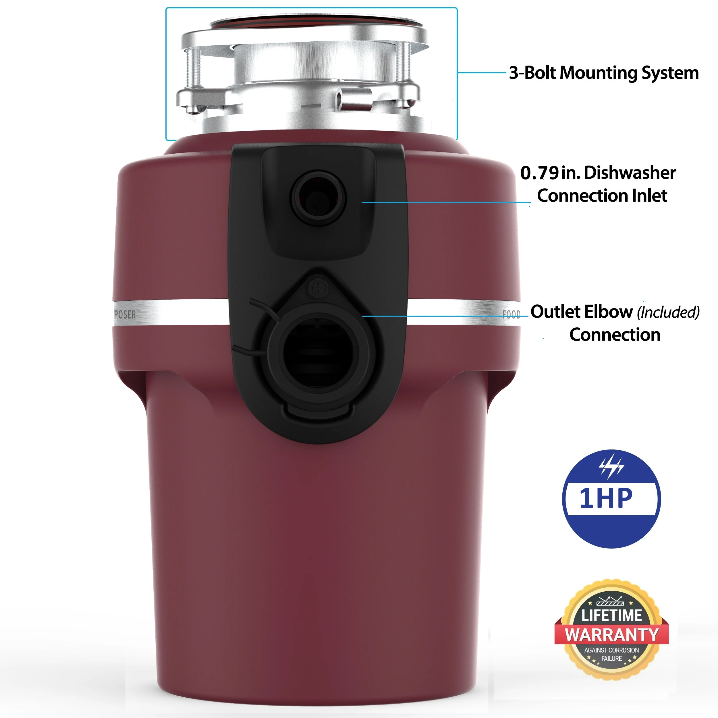Smart Home used garbage disposal 1hp 220v 750w food