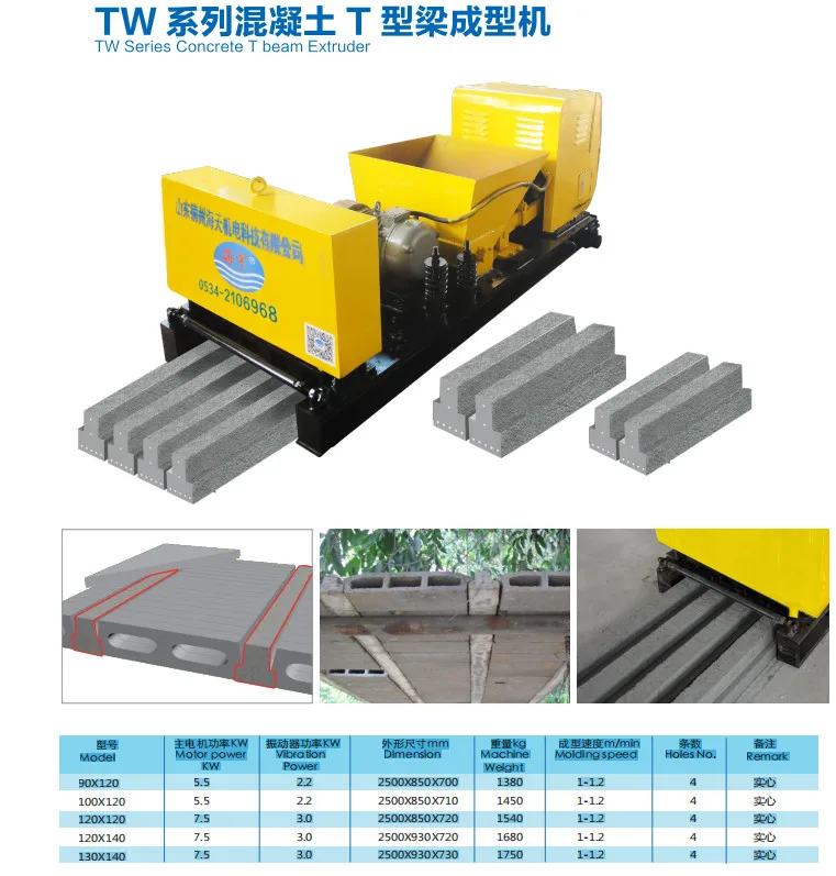 Prestressed Concrete T beam T block Molding machine