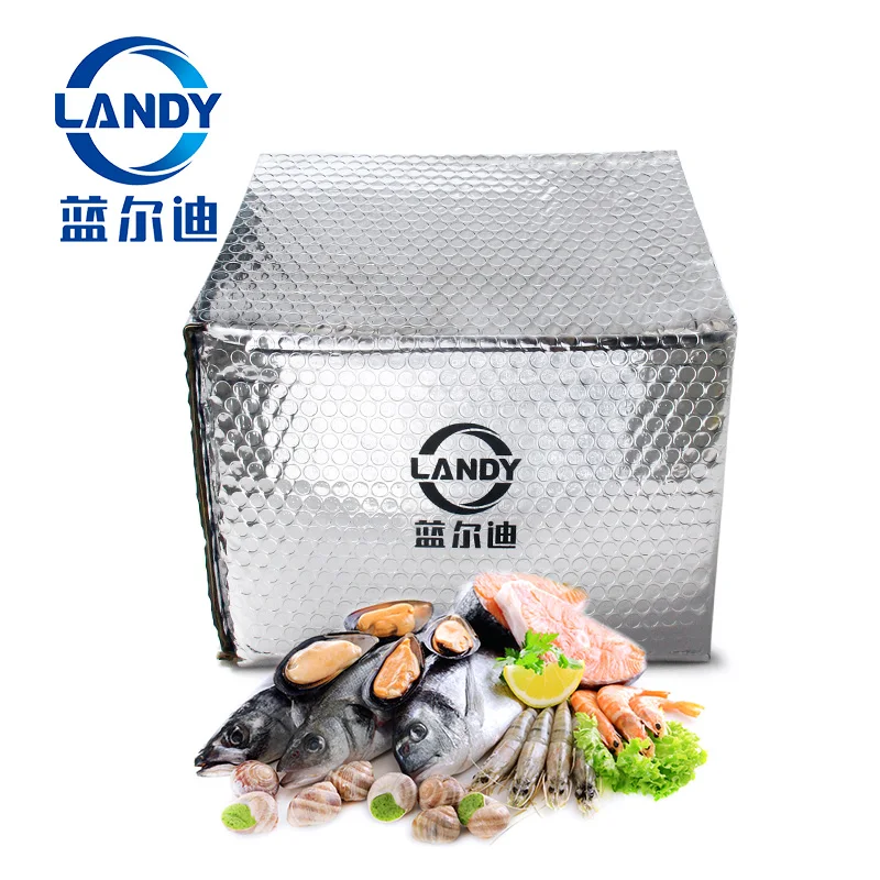Frozen fresh fish paper packaging shipping fish box overnight in hot weather