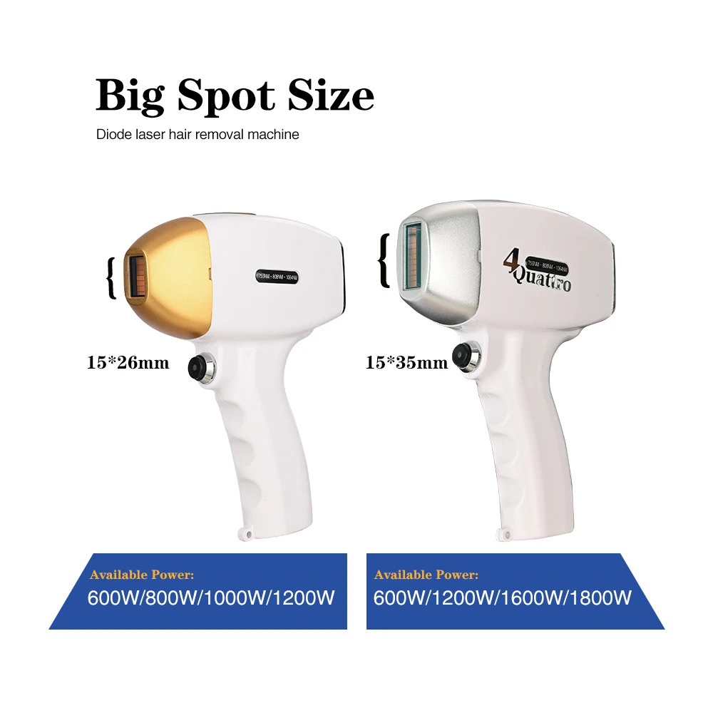 High Power Depilator Aesthetic Diode Removal Machine Laser Hair Removal 808nm 3 Wavelength Stationary 755nm 808nm 1064nm 