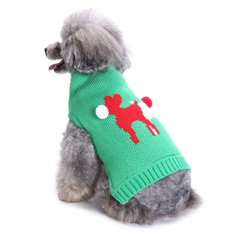 Multiple Colour Pet Clothes Winter Dog Sweater Accessories Custom Christmas Knitting Sweater Patterns