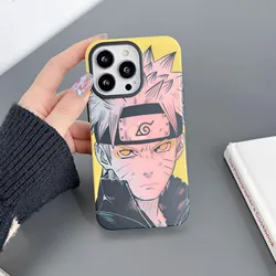 Kakashi Pain Anime Figure Luffy Gear 5 Matting Double-sided Coated Laser Phone Case Cover For iPhone 14 13 12 11 Pro Max