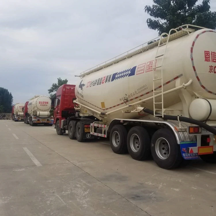 Cement bulker powder tanker semi trailer with optional volume