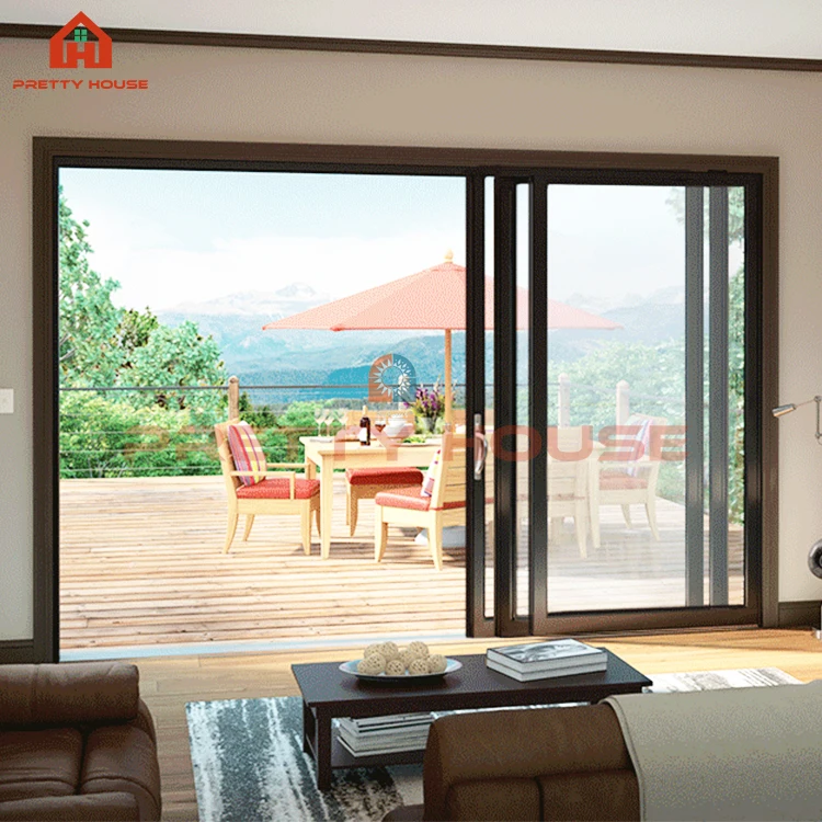 Study store room triple pane sliding doors adjustable interior louver sliding doors