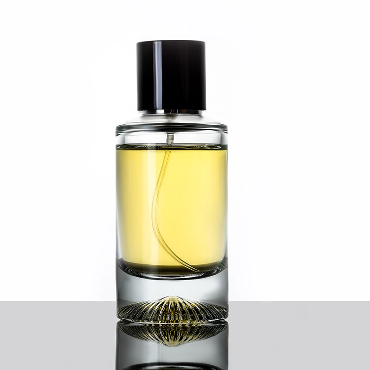 Hot Product Wholesale FEA 15mm Shiny Black with lines thread magnetic perfume aluminum magnetic  cap for perfume bottle
