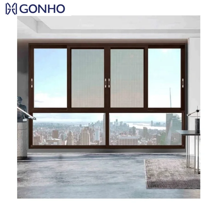 GONHO Best Price Export High Quality Doors and Windows  For Aluminum Profile Horizontal Sliding Window