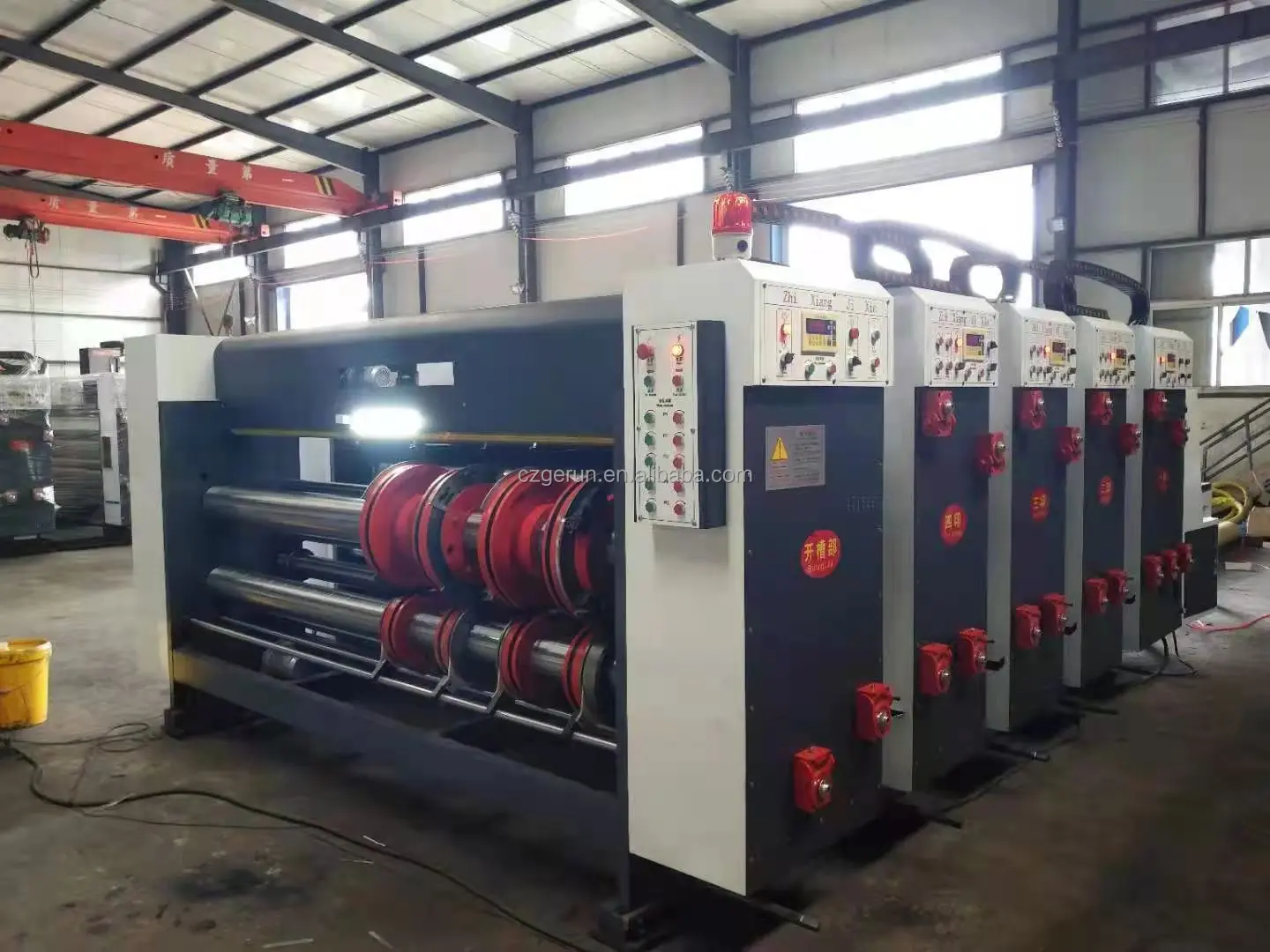 China brand Semi Automatic Printer Slotter with Chain Feeder / Semi-Auto Printing Slotting Machine