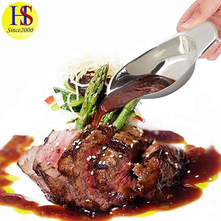 
Home Restaurant Stainless Steel Sauce Gravy Boat 