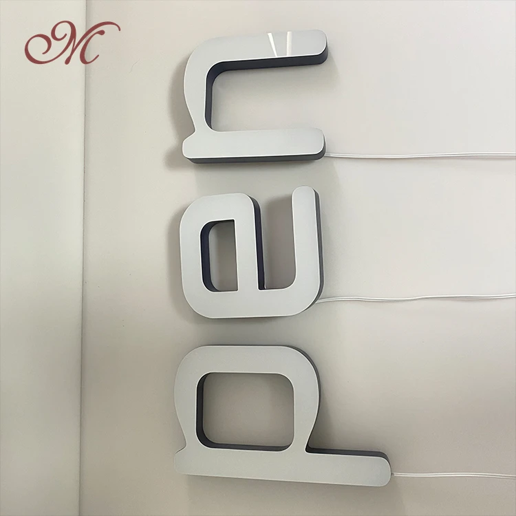 LED 3d logo pattern custom sign light IP68 channel marquee letters acryl sign front light signs