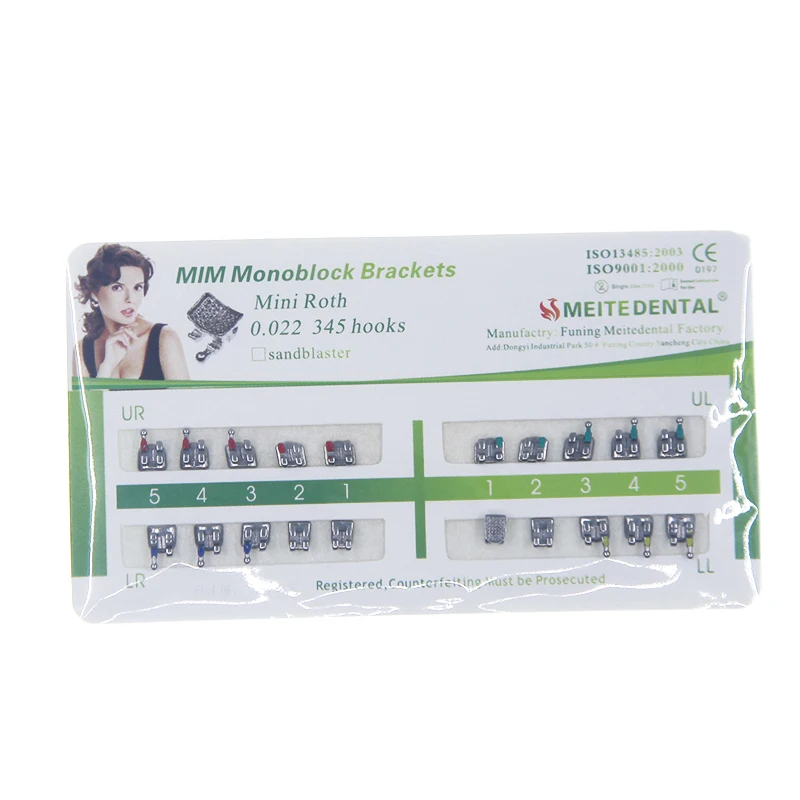 Orthodontic metal bracket MIM series monoblock  braces