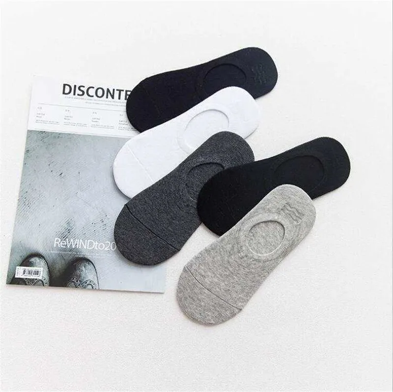 Wholesale Custom Men Women Low Cut Invisible Boat Short Socks No Show Black White Cotton Solid for Man Quick Dry Anti-slip