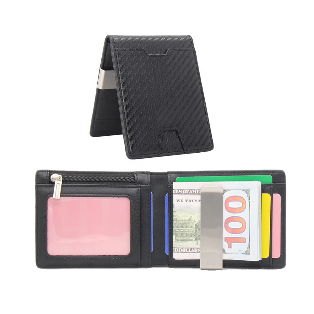 
Minimalist slim rfid blocking card wallet front pocket 100% genuine leather men wallet 