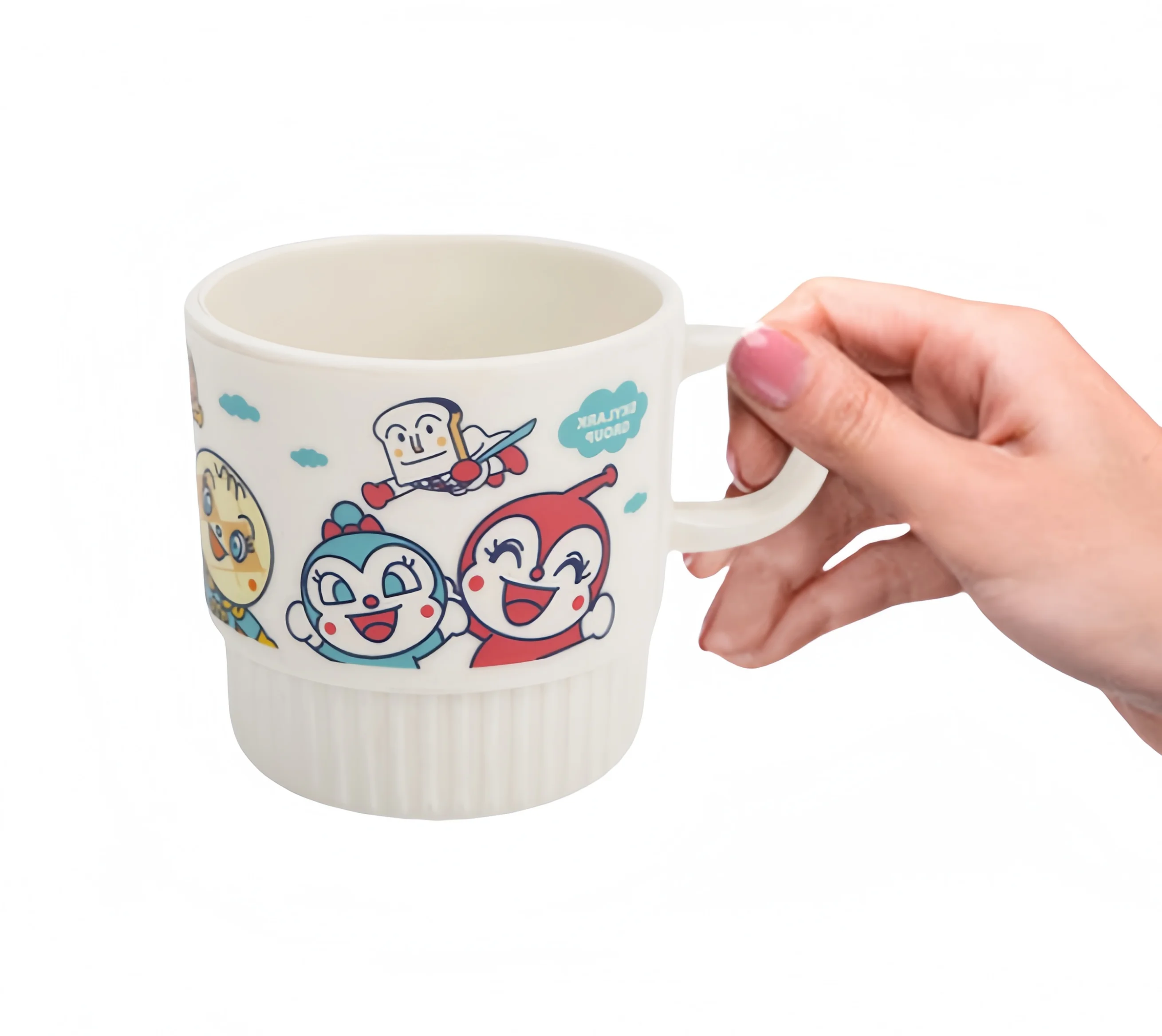 Wholesale BPA-Free Reusable Plastic Coffee Cup Non-Breakable Anime Custom Design Water Cup with Handle for Children and Kids