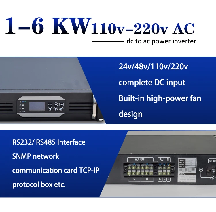 Best manufacturer single phase rack mount 2000w inverter 24v dc to 110v dc converter