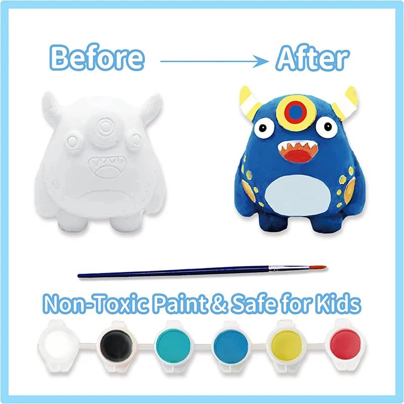 custom fabrication alien art and craft diy paint doodle magic drawing creation Ceramic figurine model coloring toy