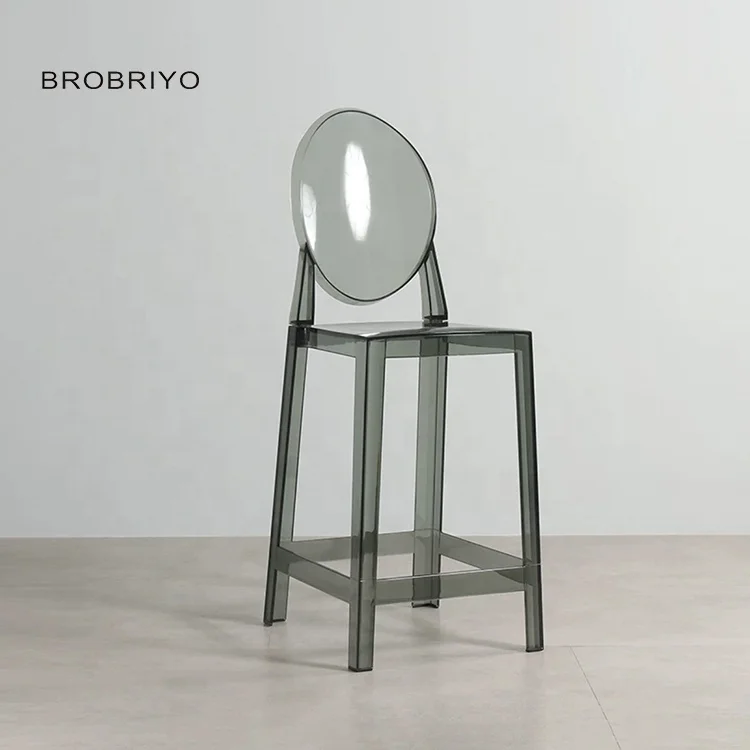 High Quality Clear Acrylic Chair Transparent Ghost Bar Stool Acrylic Dinning Chair Perspex Crystal Acrylic Counter Stool