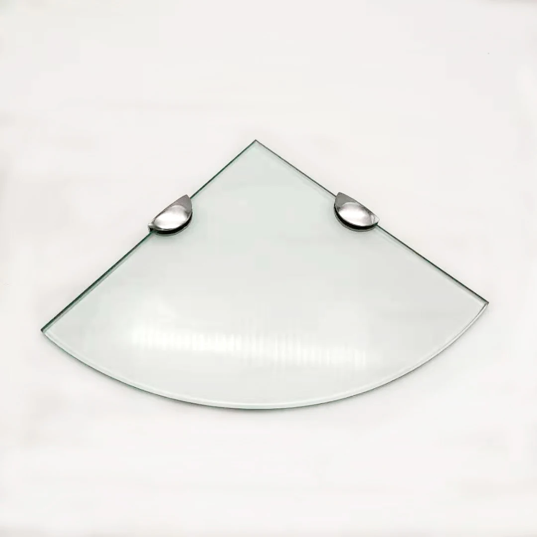 Аксессуары для ванной комнаты, настенное крепление, угловая полка, плавающее стекло 8 мм