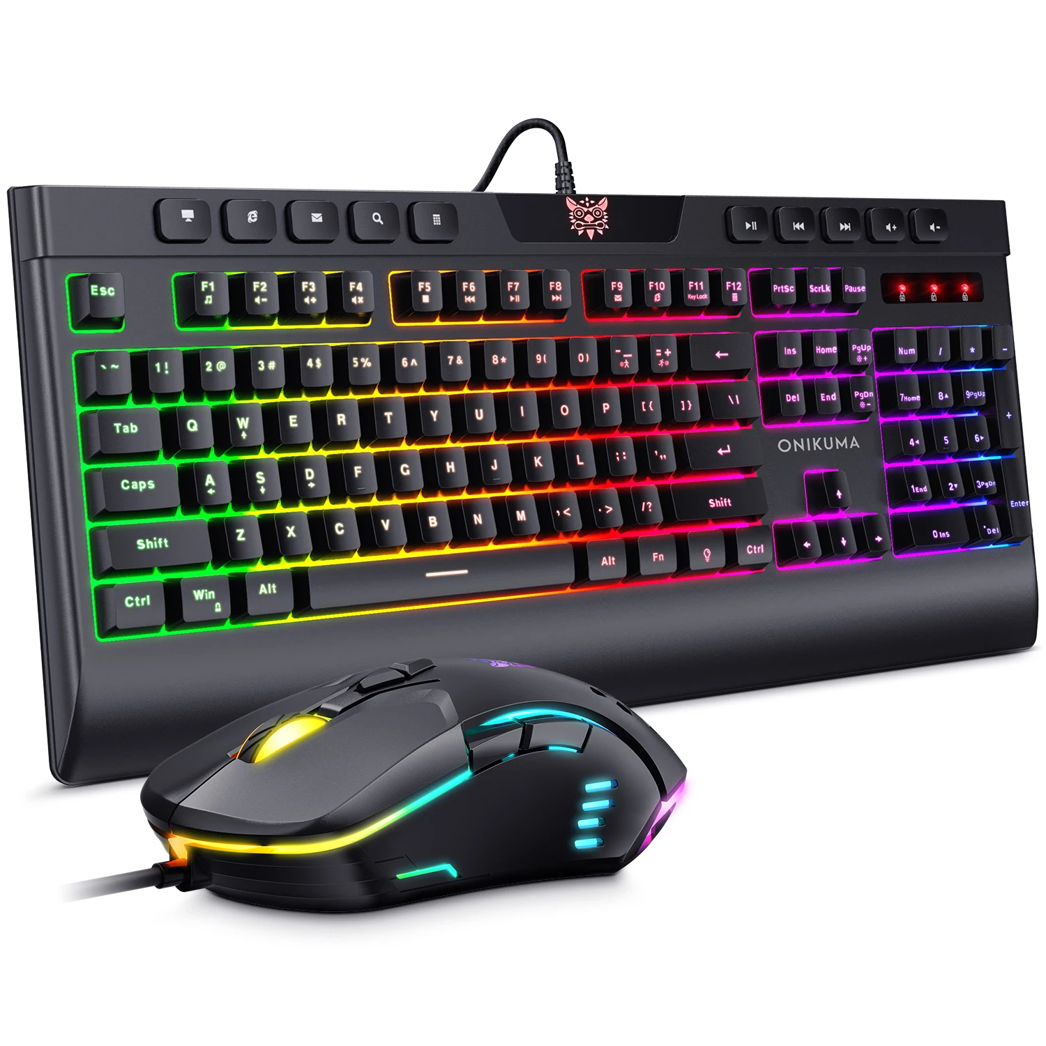 Механическая клавиатура Onikuma G21 + cw902 2021 Проводная RGB и мышь игровой
