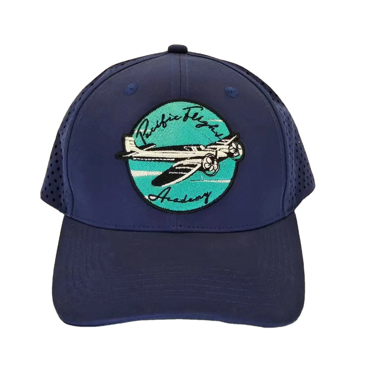 Wholesale Custom 6 Panel laser punched hats embroidery logo Sports hats baseball hats for men and women