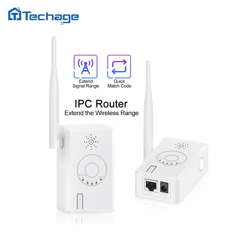 Techage Wifi IPC Router Repeater for Wifi Camera System Enhanced Transmission Distance WiFi Range Extender Mini Wireless