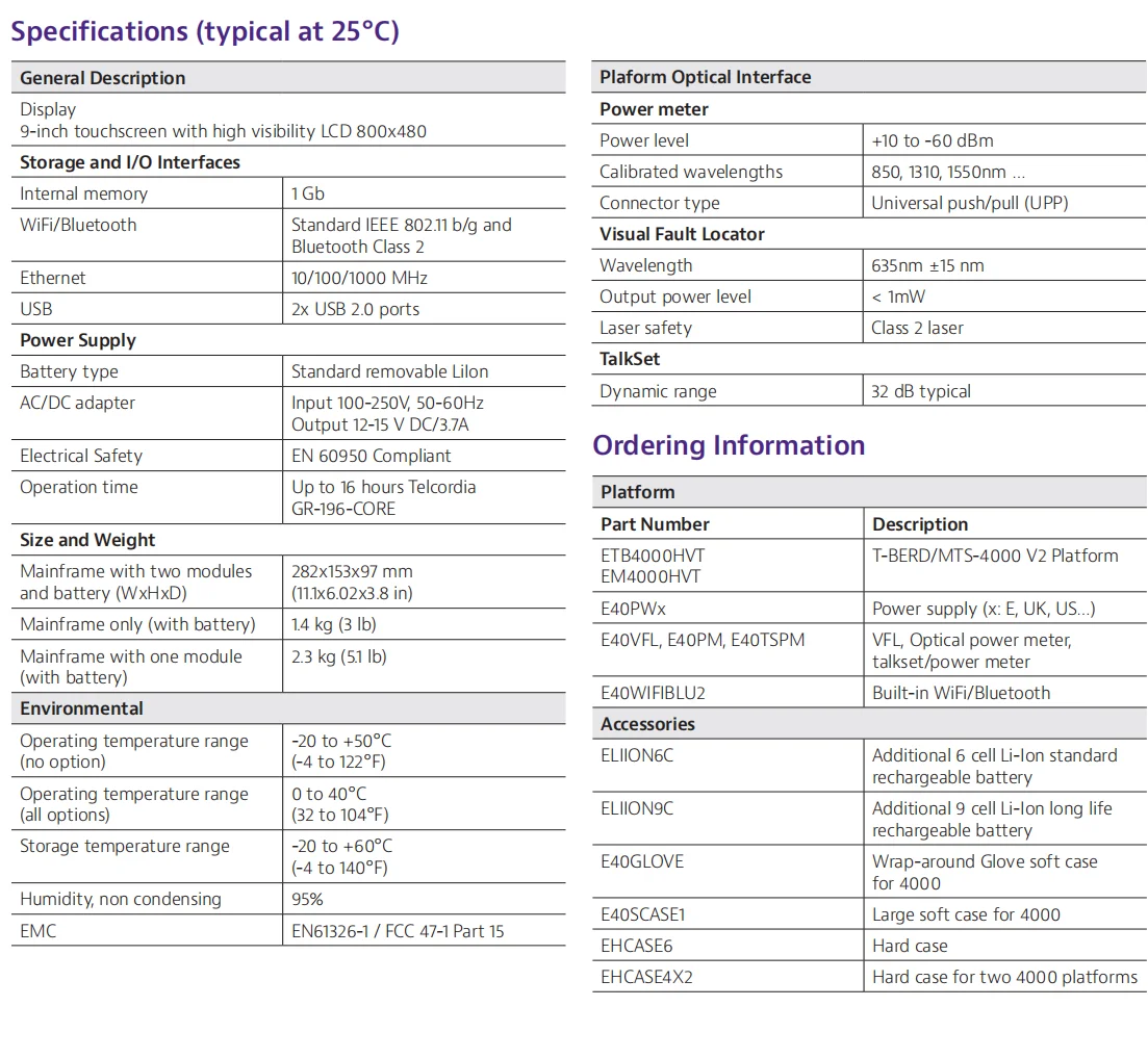 MTS-4000 V2 platform