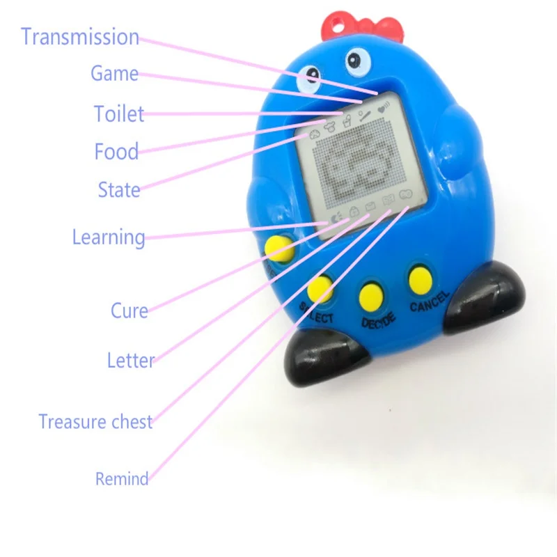
Hot selling colorful crack eggs children tumbler toy electronic pet game machine 
