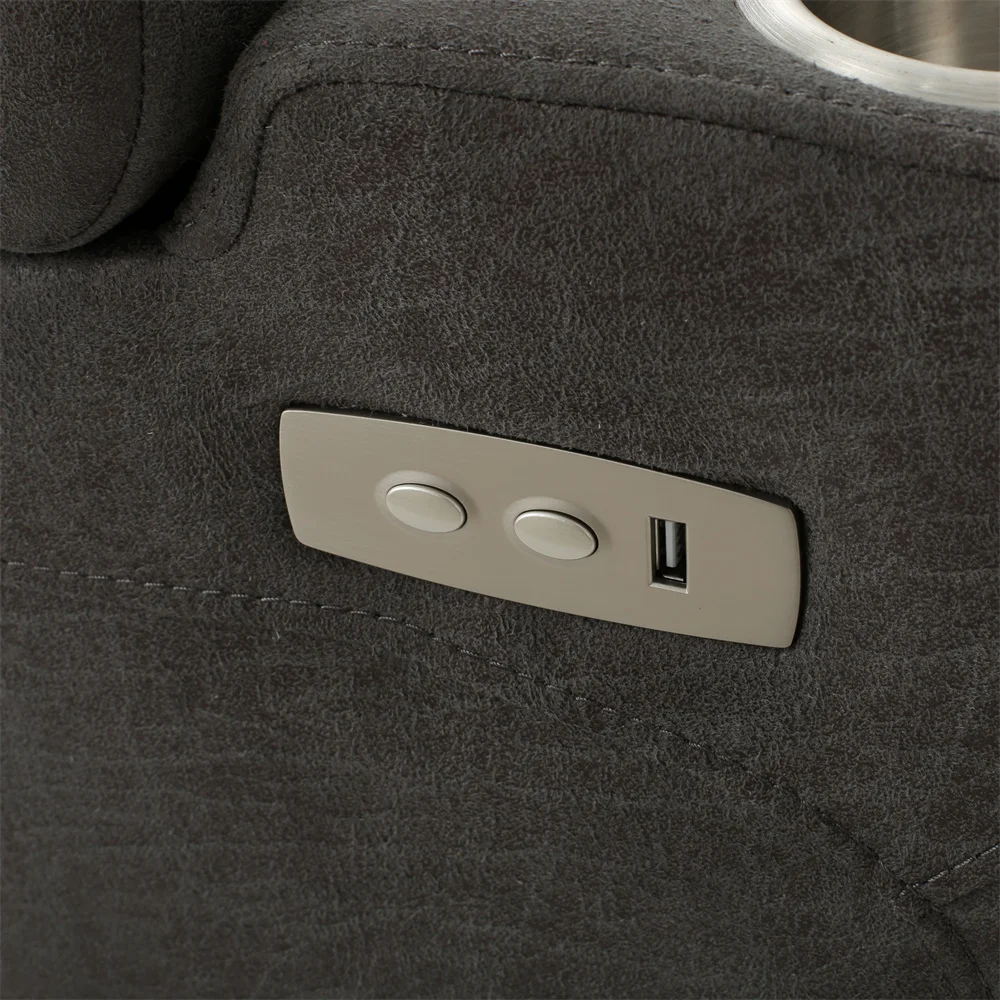 Custom Microfiber Fabric Luxury Motorized Electric Tv Lounge Cinema Single Recliner Sofa Mechanism with Foot Extension USB