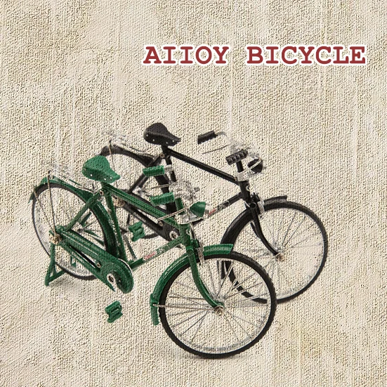 Bicycle Model Classic Bicycles 1:10 Scale Die-Cast Alloy Mini Mountain Bike Desktop Decoration Crafts Miniature Bike