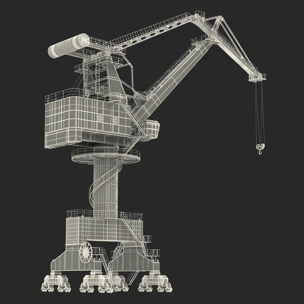 100T Mobile Harbour Portal Crane for Construction Gear Core Components