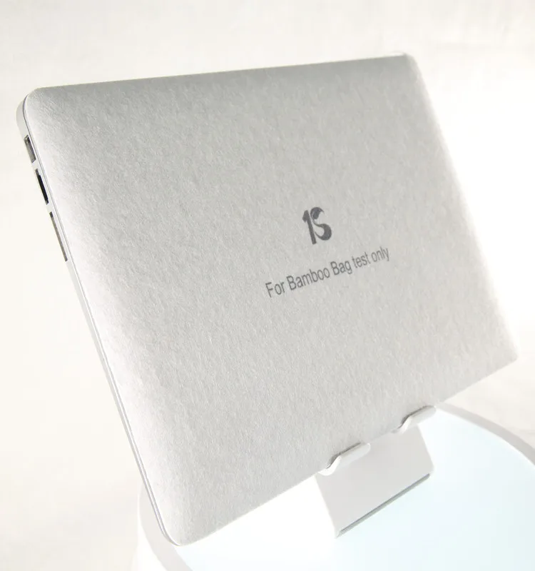 Natural environmental protection plant fiber seamless pressed non-woven bag recycling soft dust bag for laptop screen protection