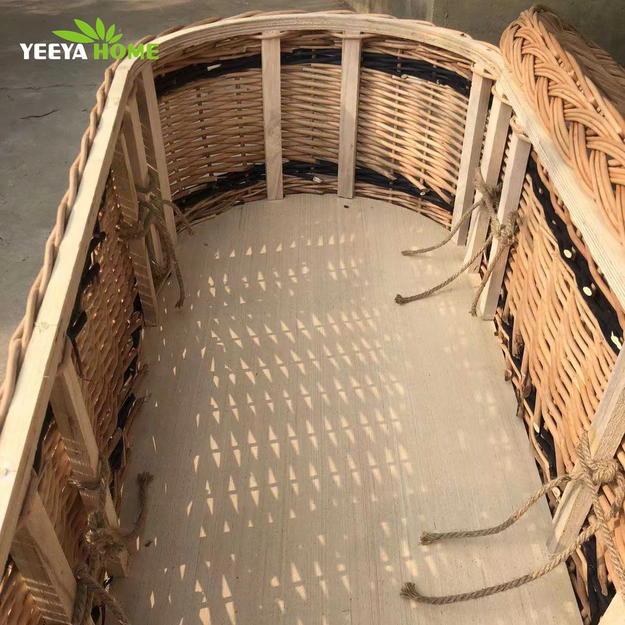 Eco-friendly Pod Light Weight Angular and Tapered Cane Basket Wicker Coffin Casket for Natural Burial