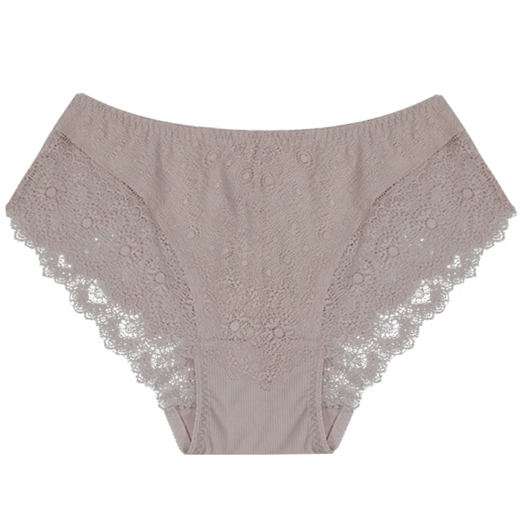 
Factory wholesale high waist nylon lace sexy lingeries fat women plus size underwear panty 