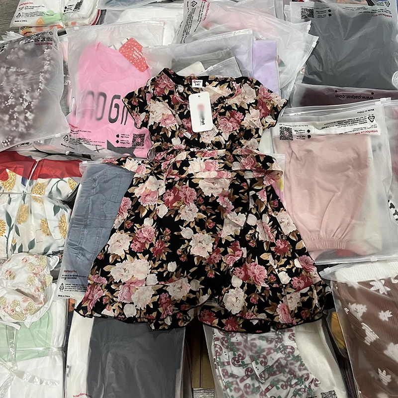 Branded Kids Girls Dresses Stock Original Surplus Overruns Leftover Baby Wears Summer Clothes