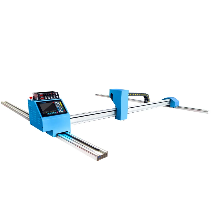 Gantry Plasma cutting machine Bilateral tracks strong beam flame and plasma both type LGK80 220v 380v cut 12mm