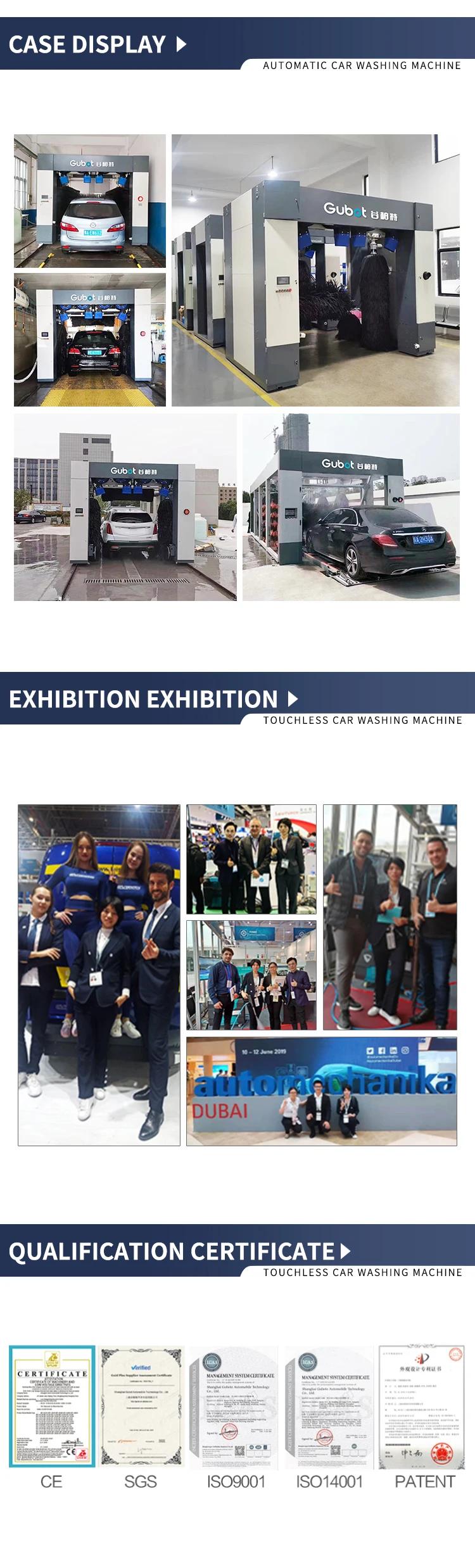 Gubot good quality touchless automatic car washing machine with competitive price