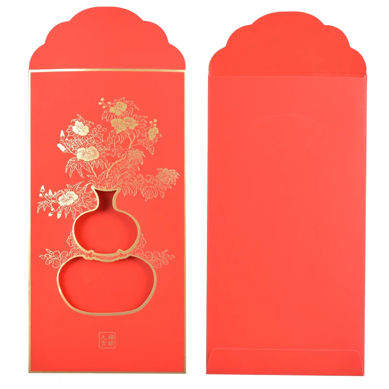 2022 Chinese New Year custom red packet red envelope hot stamping red packet envelopes gold foil