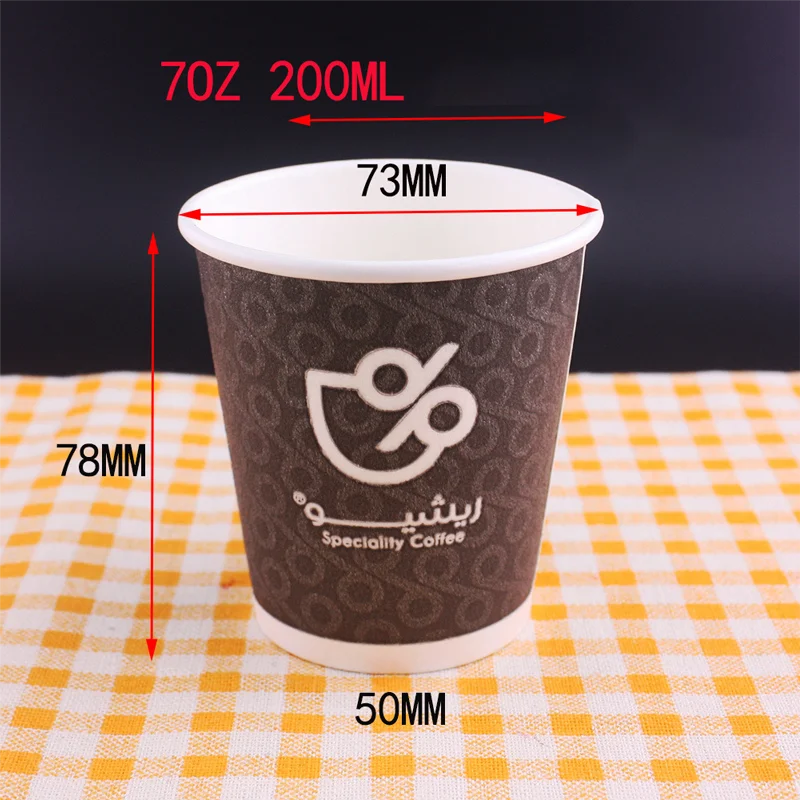 Custom Logo Disposable Wholesale Coffee Paper Cup Hot Cold Foam Cups with Lid and Straws