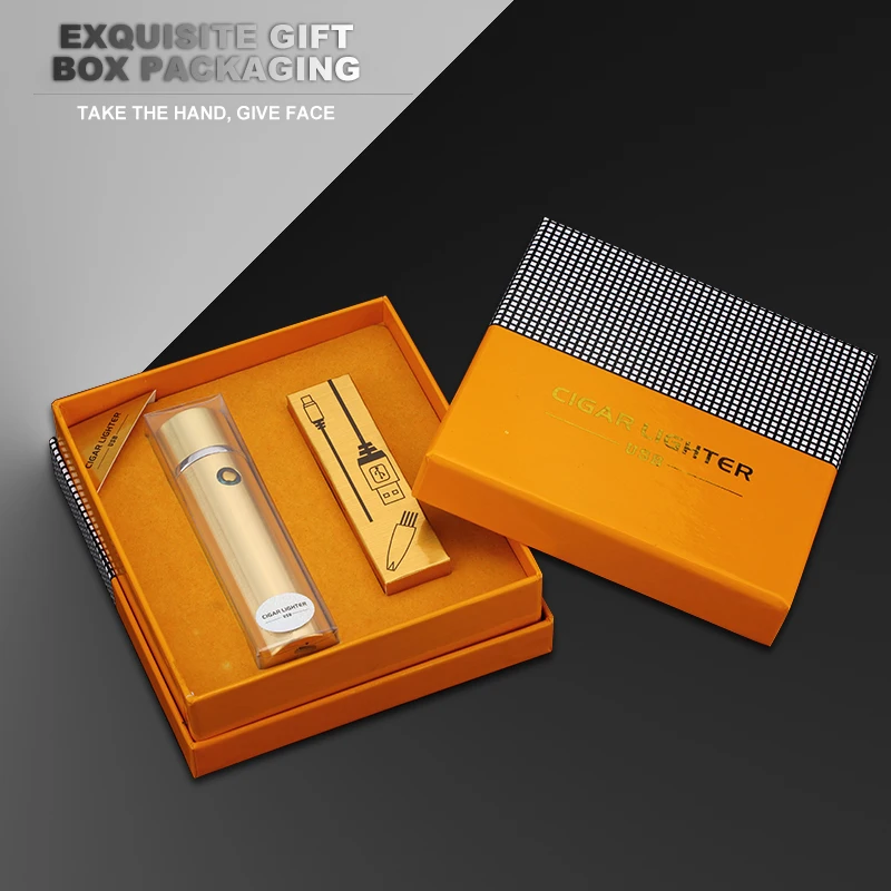 JL109 Triple Arc Plasma Torch Lighters Cylinder-shaped Portable Lighter USB Electronic For Men Business Present Windproof