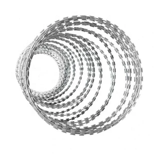 Galvanized Flat Security Fencing Razor Barbed Wire Safety Razor Wire
