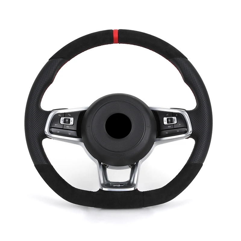 Кожаное Рулевое колесо для volkswagen VW Polo