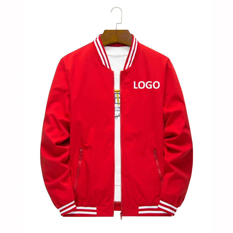 Custom Logo OEM  Spring and autumn baseball jacket windbreaker varsity jacket casual man waterproof jacket