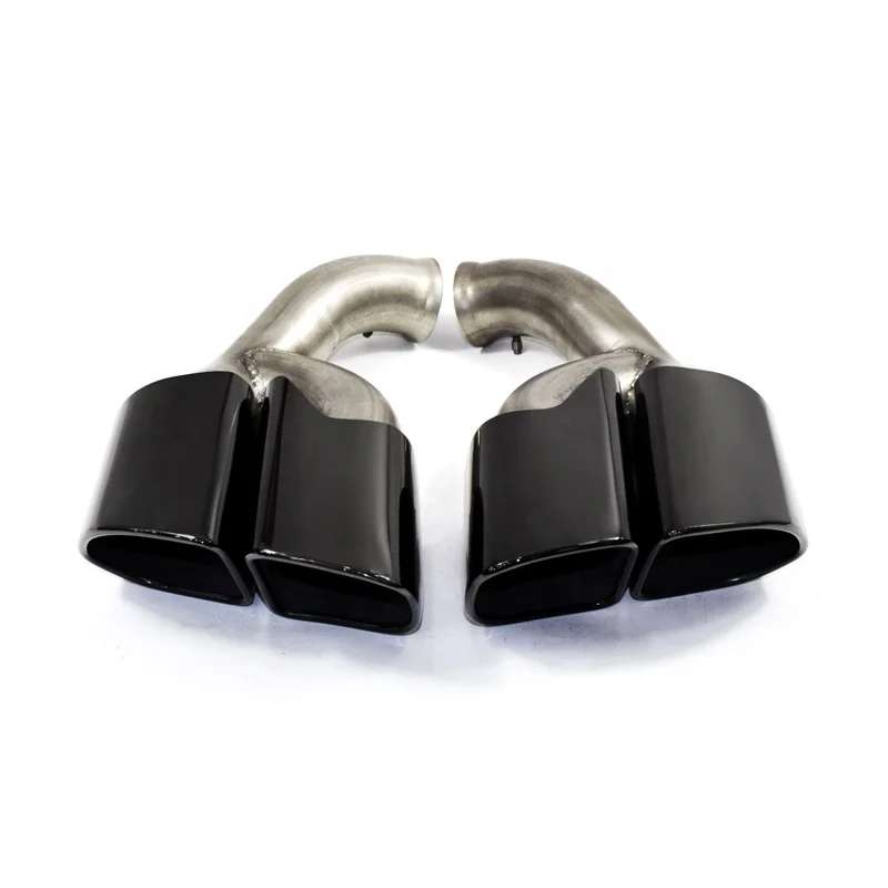 SYPES Topselling Plating Black Square Type  Exhaust Muffler Tip Modified For 15-17  years Cayen 958-2 original changed four Tail