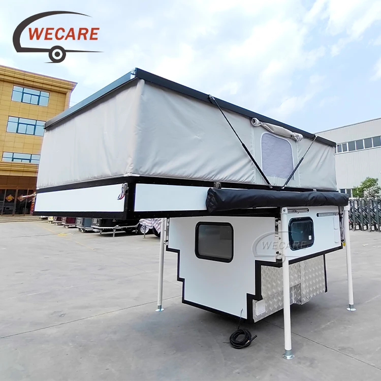 Wecare 4x4 Off Road Pick Up Camper Truck Pop Up Expedition Flatbed Truck Camper For Pickup