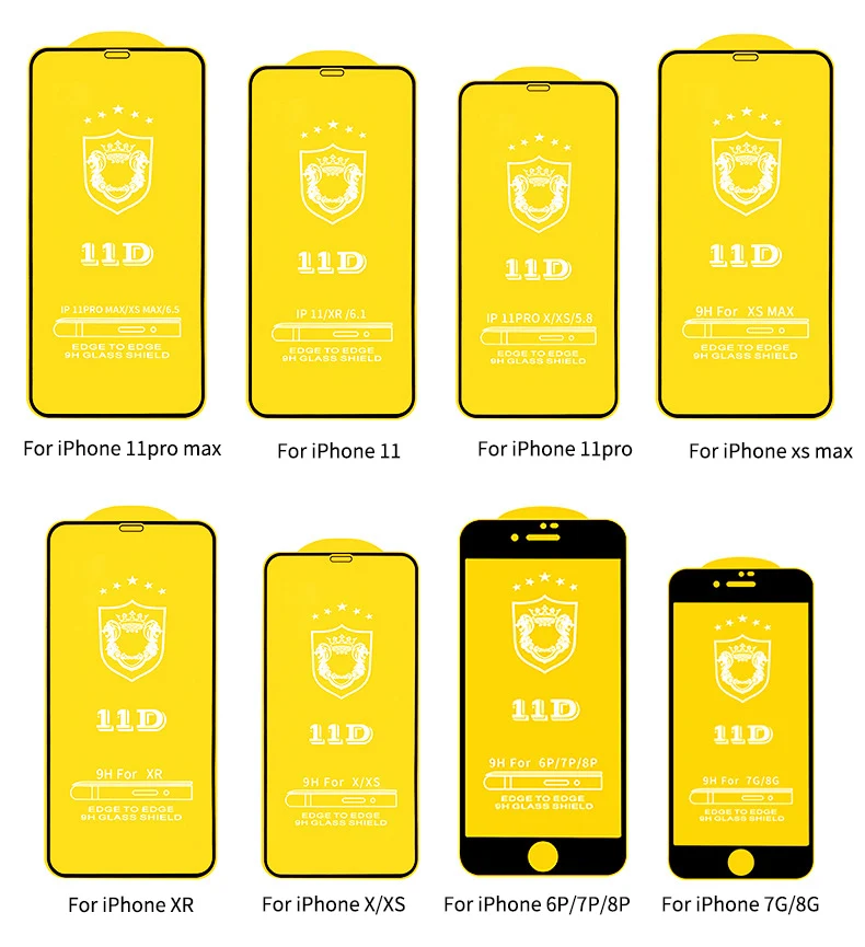 Full Cover Mobile Phone Tempered Glass Screen Protector for iphone 12 14 Pro Max Screen Protector