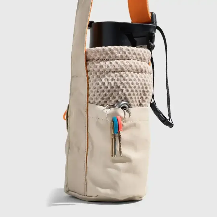 Custom Luxury Water Bottle Carrier Sling Hydration Crossbody Bags Water Bottle Holder Bag With Shoulder Strap