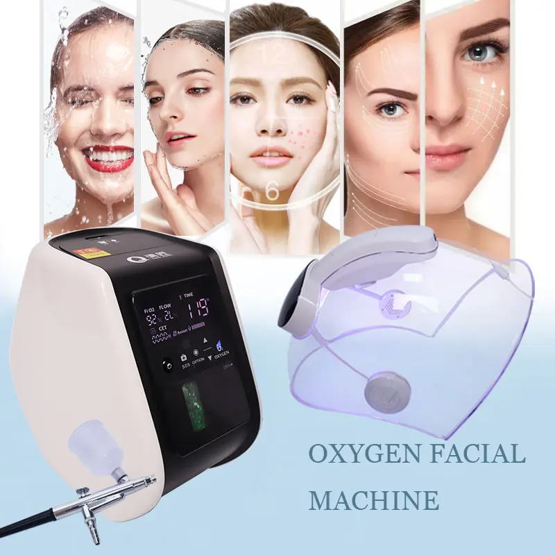 3 in 1 Spa Oxygen Jet Peel Facial Whitening Machine Hyperbaric Oxygenation Dome O2 Skin Rejuvenation Hydro Oxygen Facial Machine