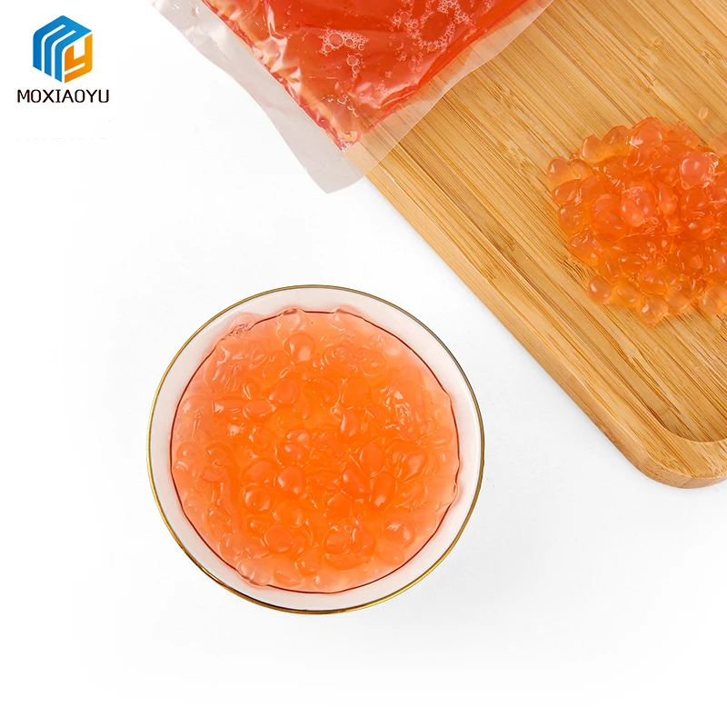 Hot Selling Multi Fruit Flavors Available Milk Tea Ingredients Popping Boba Instant Konjac Jelly Balls